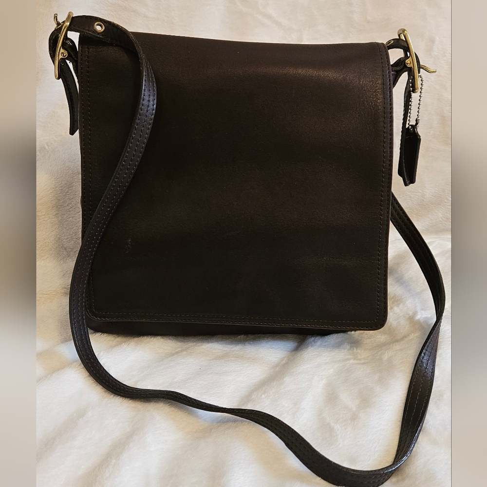 Coach Legacy West slim long flap vintage shoulder/crossbody bag. #9829 Mahogany
